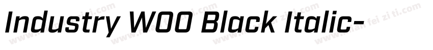 Industry W00 Black Italic字体转换